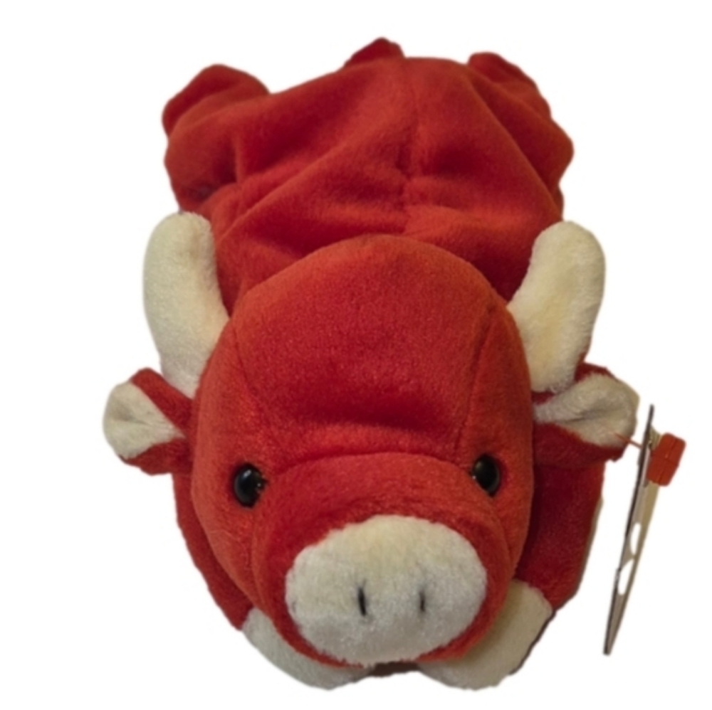 95 Ty Beanie Baby Snort The Bull Plush Vintage 1995